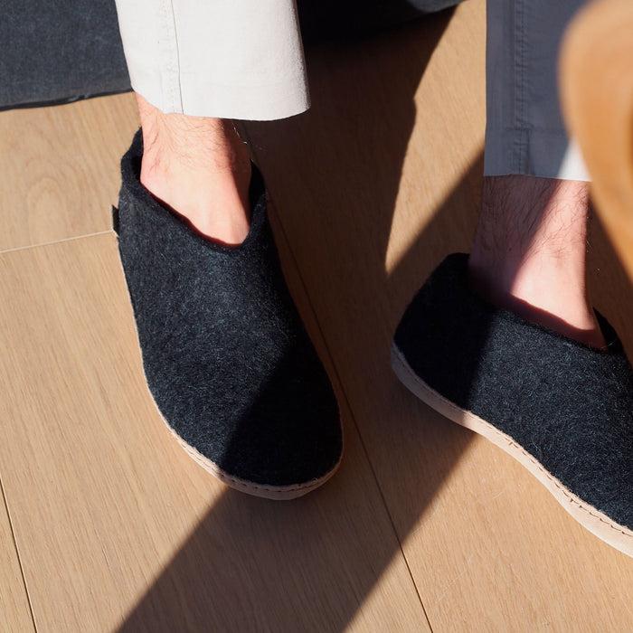 Glerups Dk Shoe With Leather Sole - Charcoal
