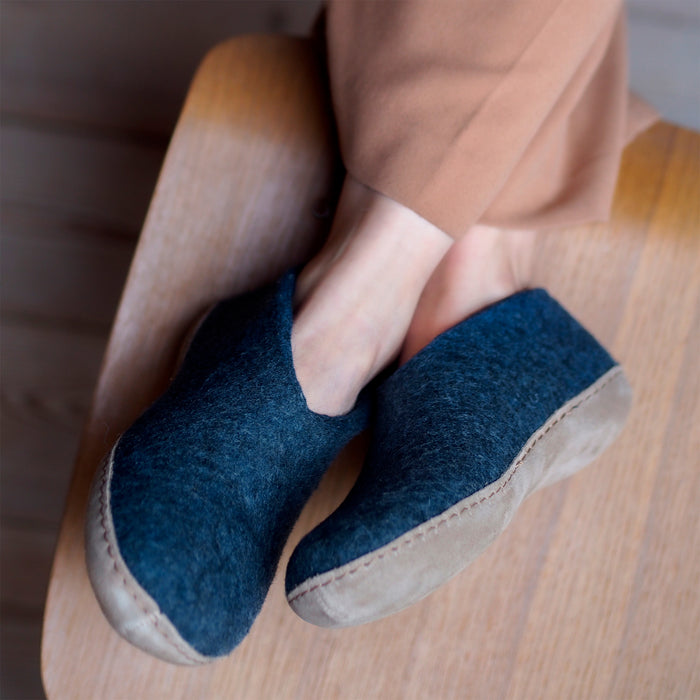 Glerups Dk Shoe With Leather Sole - Denim