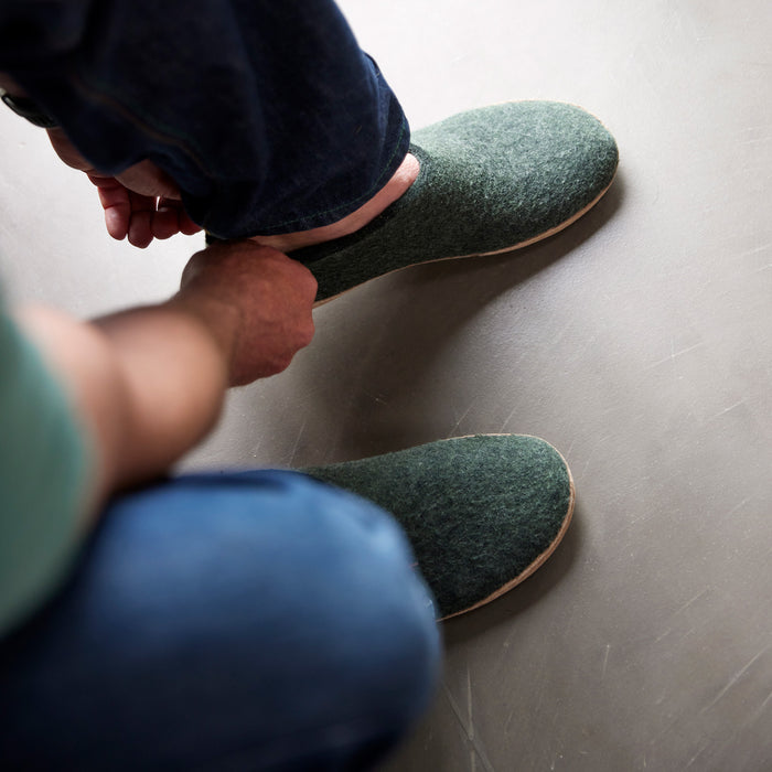 Glerups Dk Shoe With Leather Sole - Forest