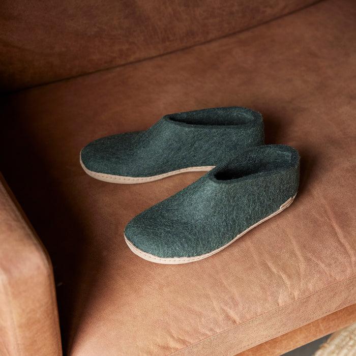 Glerups Dk Shoe With Leather Sole - Forest