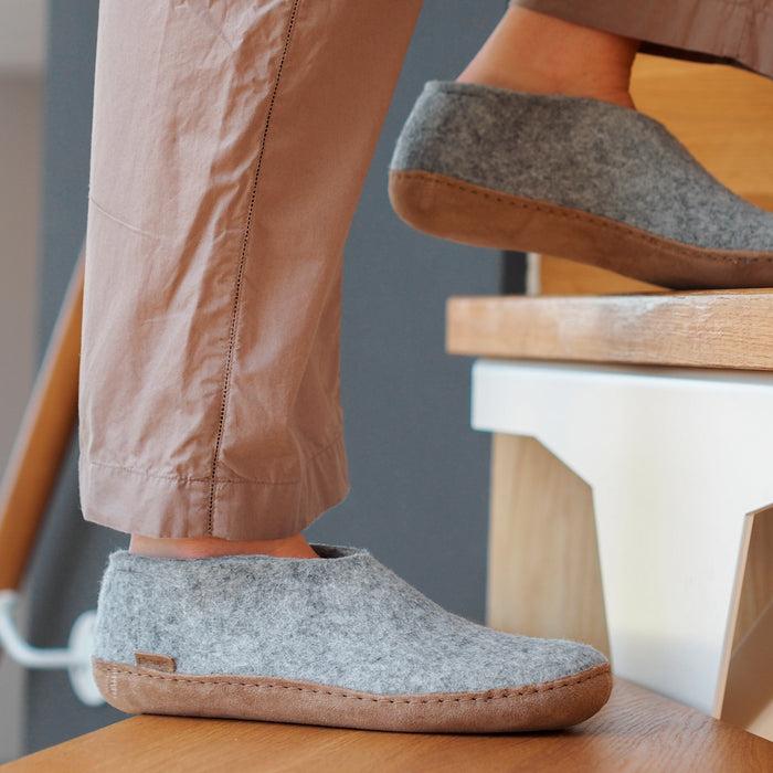 Glerups Dk Shoe With Leather Sole - Grey