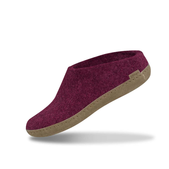 glerups dk Slip-on with leather sole - Cranberry