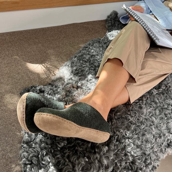 Glerups Dk Slip-on With Leather Sole - Forest