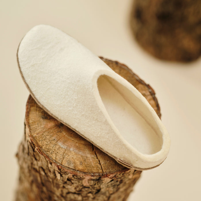 Glerups Dk Slip-on With Leather Sole - Off White