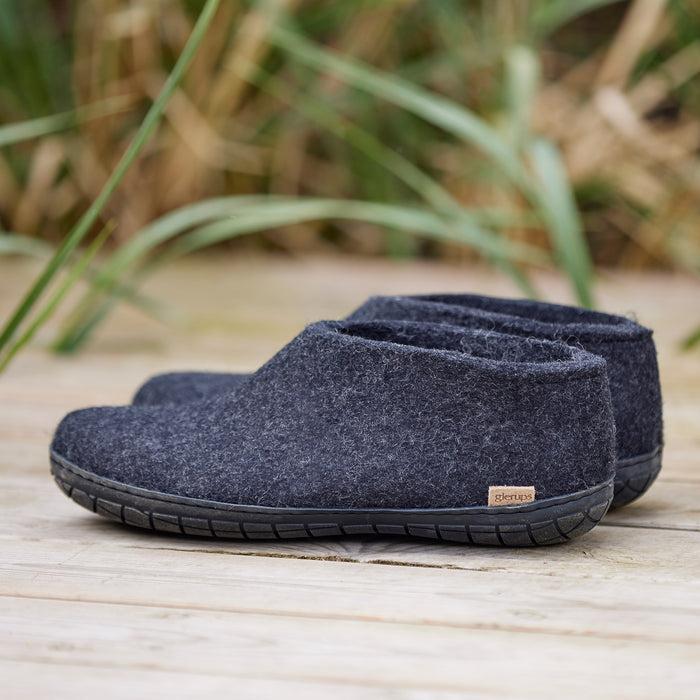 Glerups Dk Shoe With Natural Rubber Sole - Black - Charcoal
