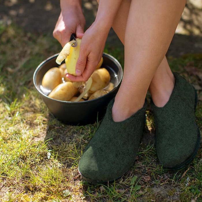 Glerups Dk Shoe With Natural Rubber Sole - Black - Forest