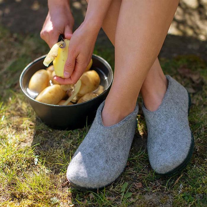 Glerups Dk Shoe With Natural Rubber Sole - Black - Grey