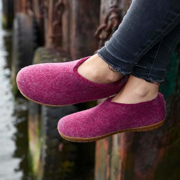 Glerups Dk Shoe With Natural Rubber Sole - Honey - Cranberry