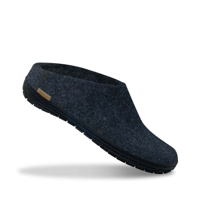Glerups Dk Slip-on With Natural Rubber Sole - Black - Denim