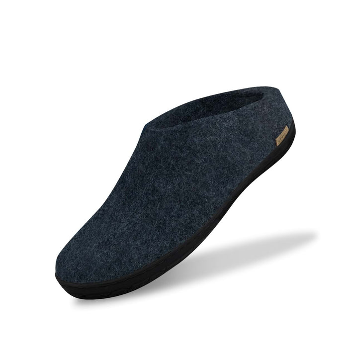 Glerups Dk Slip-on With Natural Rubber Sole - Black - Denim