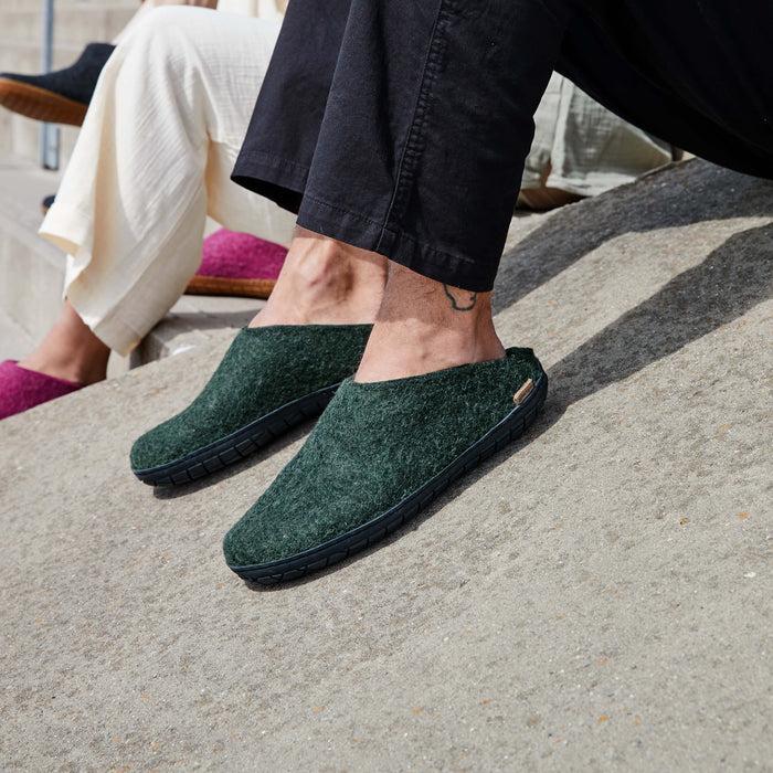 Glerups Dk Slip-on With Natural Rubber Sole - Black - Forest