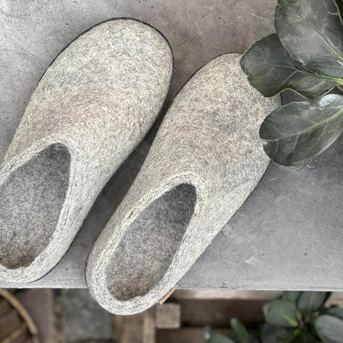Glerups Dk Slip-on With Natural Rubber Sole - Black - Grey