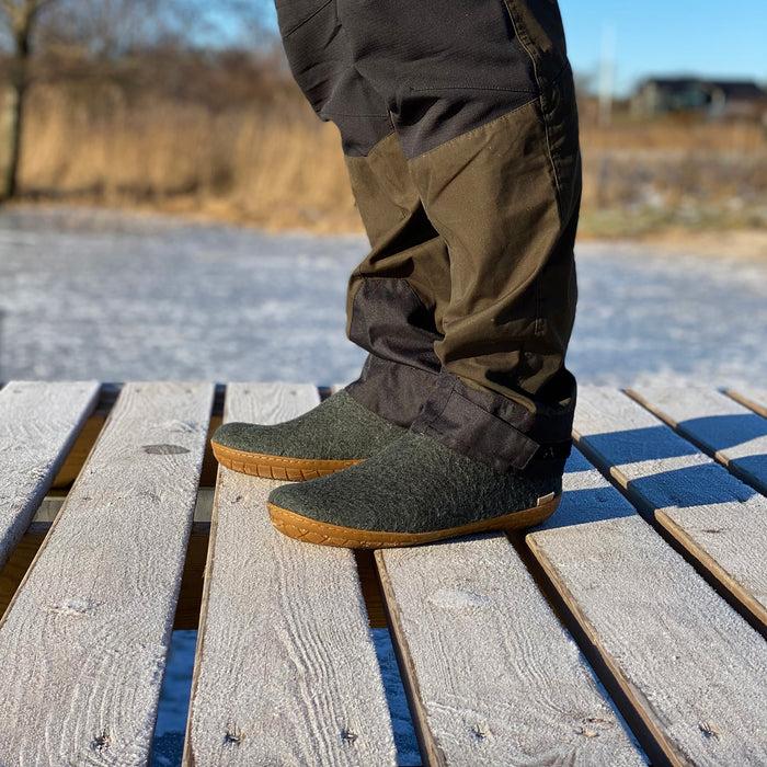 Glerups Dk Slip-on With Natural Rubber Sole - Honey - Forest