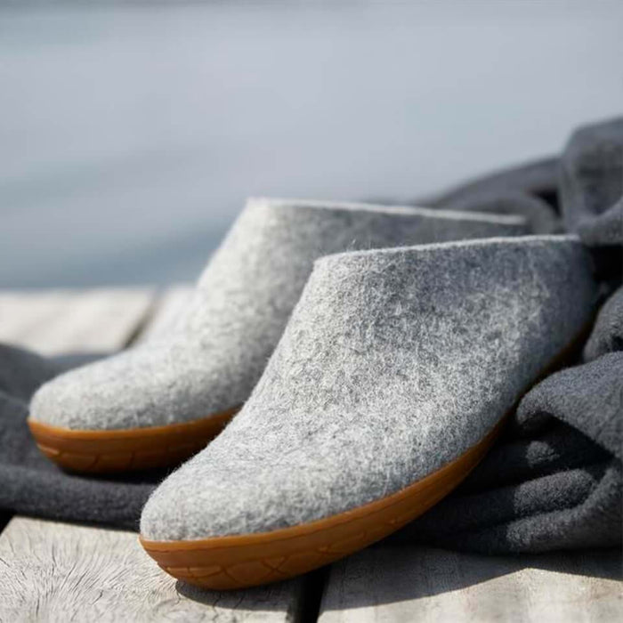 Glerups Dk Slip-on With Natural Rubber Sole - Honey - Grey