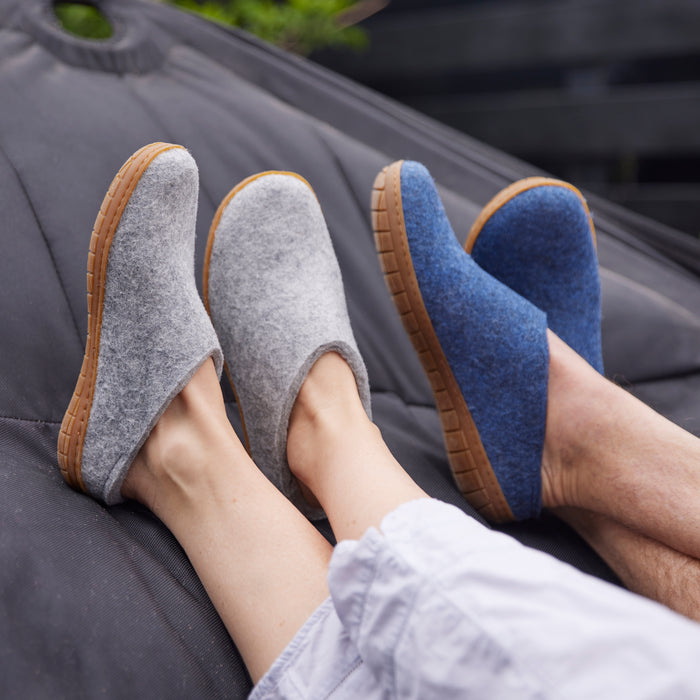 Glerups Dk Slip-on With Natural Rubber Sole - Honey - Grey