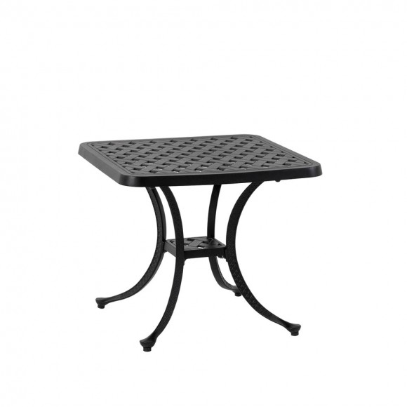 glitzhome Elm PLUS 18"H Cast Aluminum Square Patio Side Table glitzhome Elm PLUS 18"H Cast Aluminum Square Patio Side Table