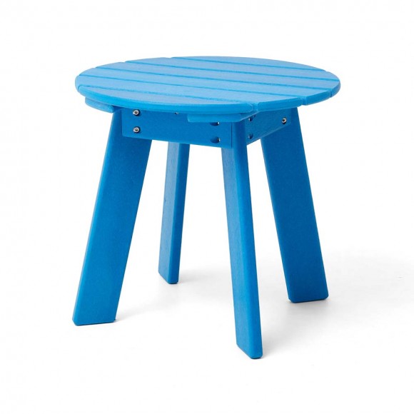 glitzhome Elm PLUS 20"D Outdoor Patio Pacific Blue HDPE Round Side Table End Table Or Coffee Table glitzhome Elm PLUS 20"D Outdoor Patio Pacific Blue HDPE Round Side Table End Table Or Coffee Table