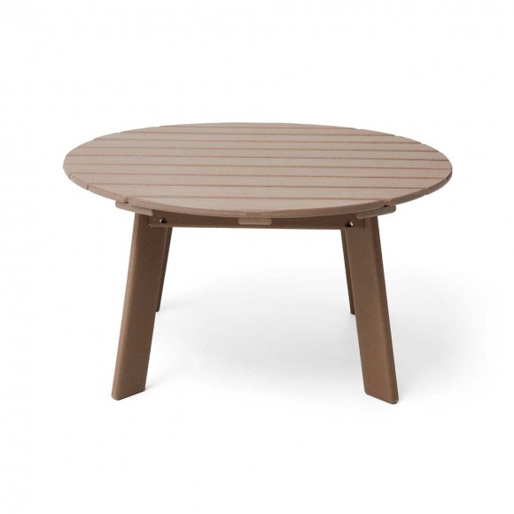 Glitzhome Elm PLUS 32"D Outdoor Patio Tan HDPE Round Coffee Table