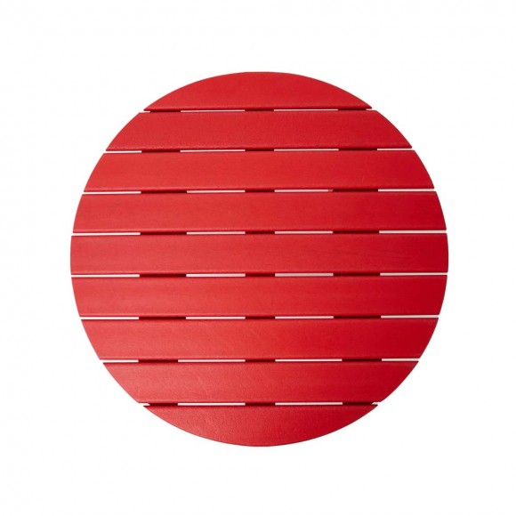 Glitzhome Elm PLUS 5-Piece Outdoor Patio Red HDPE Folding Adirondack Chairs And 36"D Coffee Table Set