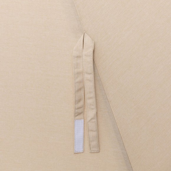 Glitzhome Elm PLUS 9 Ft. Aluminum Auto Tilt Market Patio Umbrella In Beige Olefin