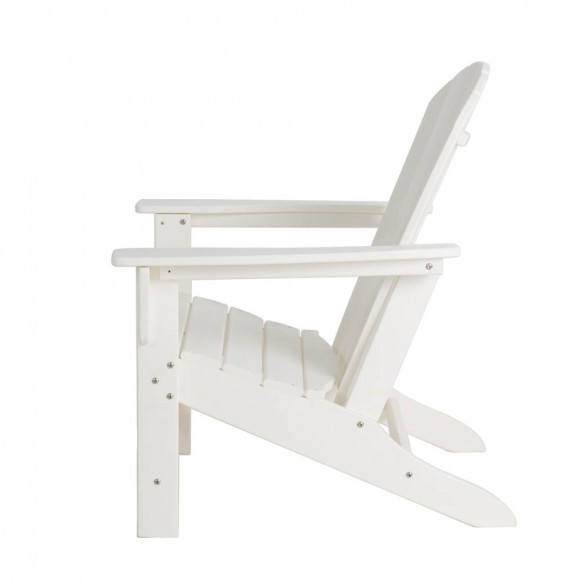Glitzhome Elm PLUS Eco-Friendly White Recycled Plastic Outdoor Adirondack Chairs Set Of 2