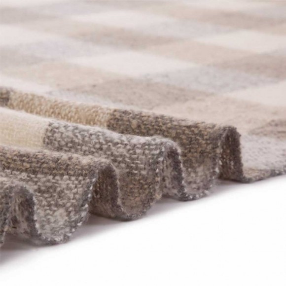 Glitzhome EUty Gray Beige And Cream Color Scarf With Fringes