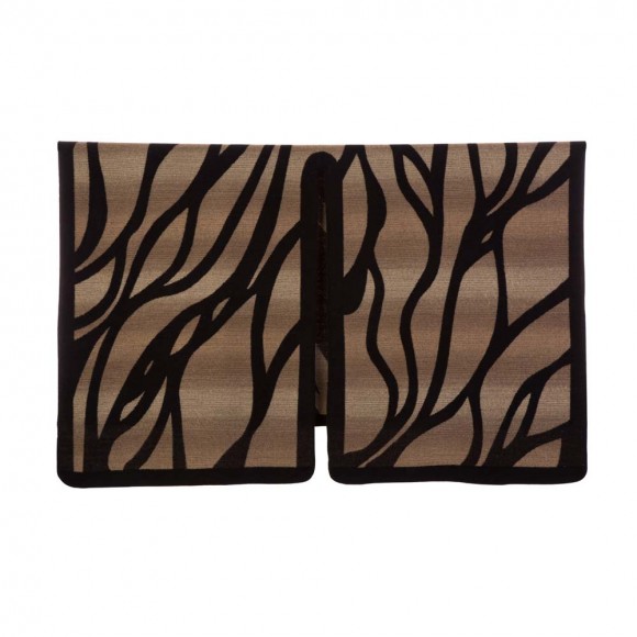 Glitzhome EUty Women Oversized Black And Camel Animal Pattern Poncho Shawl