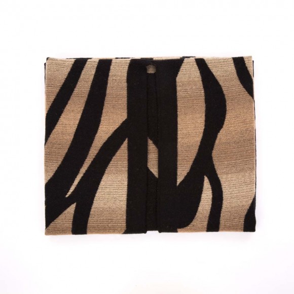 Glitzhome EUty Women Oversized Black And Camel Animal Pattern Poncho Shawl