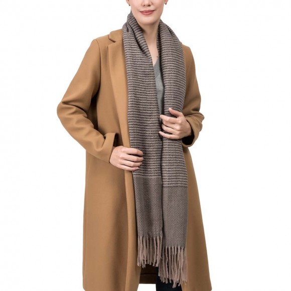 glitzhome eUty Women Oversized Grey long Scarf with Tassels