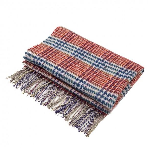 Glitzhome EUty Women Oversized Orange White And Grey Scarf With Tassels