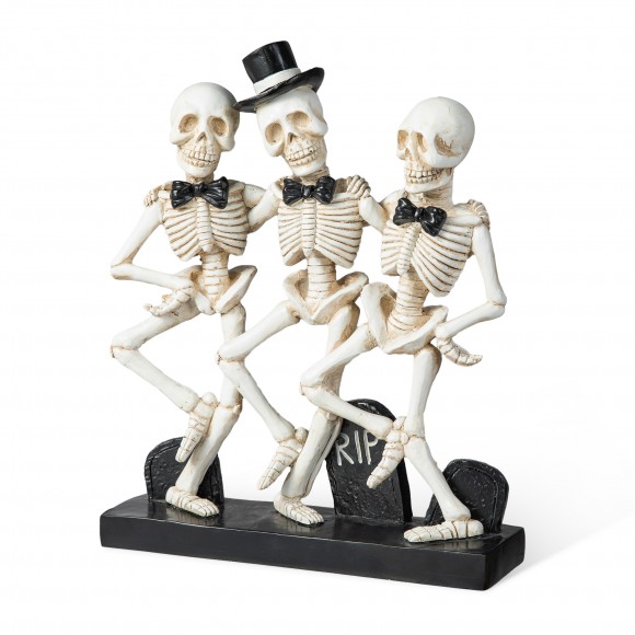 glitzhome Glitzhome 10.50"H Halloween Polyresin Dancing Skeleton Table Decor