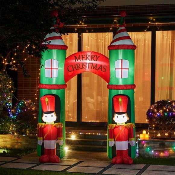 Glitzhome Glitzhome 10 Ft Lighted Inflatable Arch Gate With Soldiers Décor