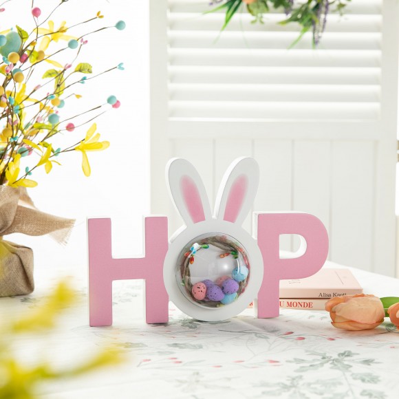 Glitzhome Glitzhome 10"L Easter Wooden Hop Table Decor