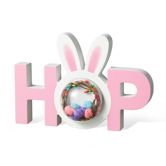 glitzhome Glitzhome 10"L Easter Wooden Hop Table Decor