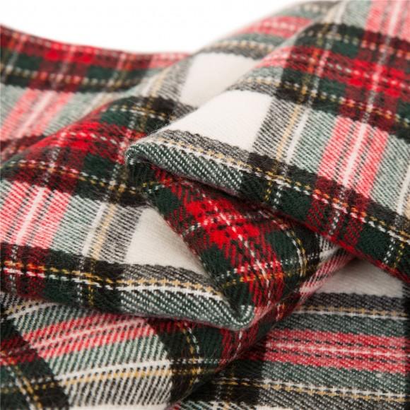 Glitzhome Glitzhome 100% Acrylic Dress Stewart Tartan Plaid Throw Blanket With Fringe 50'' X 60''