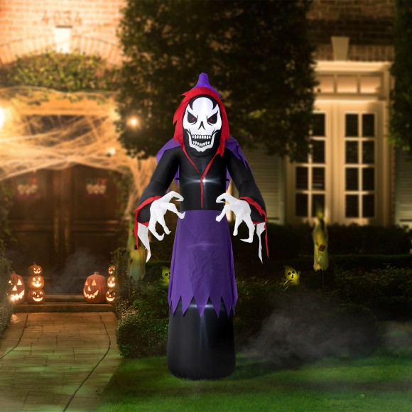 Glitzhome Glitzhome 10ft Lighted Halloween Inflatable Grim Reaper Decor