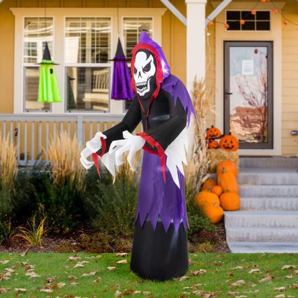 Glitzhome Glitzhome 10ft Lighted Halloween Inflatable Grim Reaper Decor