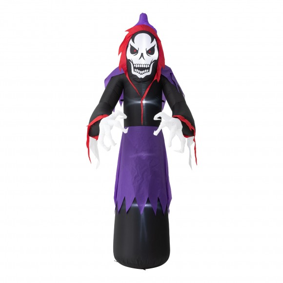 glitzhome Glitzhome 10ft Lighted Halloween Inflatable Grim Reaper Decor