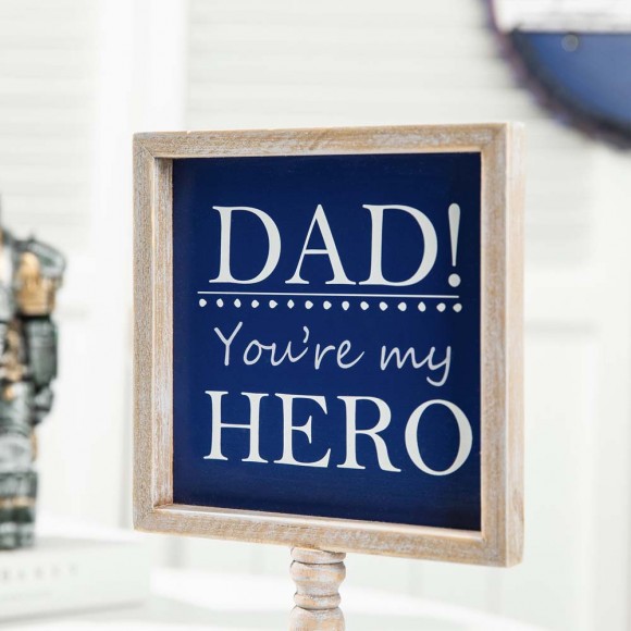 Glitzhome Glitzhome 11.5"H Father's Day Wooden Table Decor