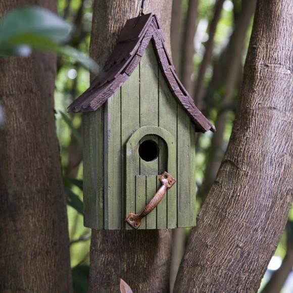 Glitzhome Glitzhome 11.61"H Distressed Wooden Birdhouse