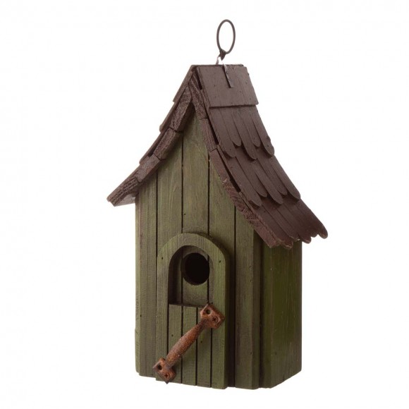 Glitzhome Glitzhome 11.61"H Distressed Wooden Birdhouse