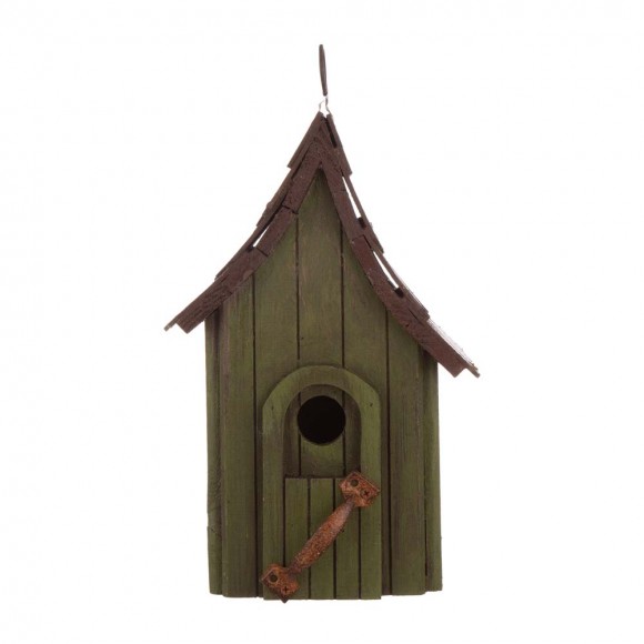 glitzhome Glitzhome 11.61"H Distressed Wooden Birdhouse