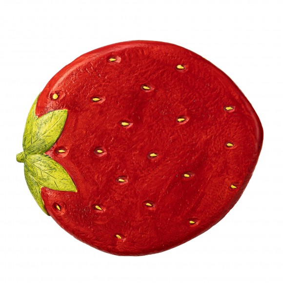 Glitzhome Glitzhome 12.5"H MGO Novelty Bear Hold A Strawberry Decorative Garden Stool Or Planter Stand