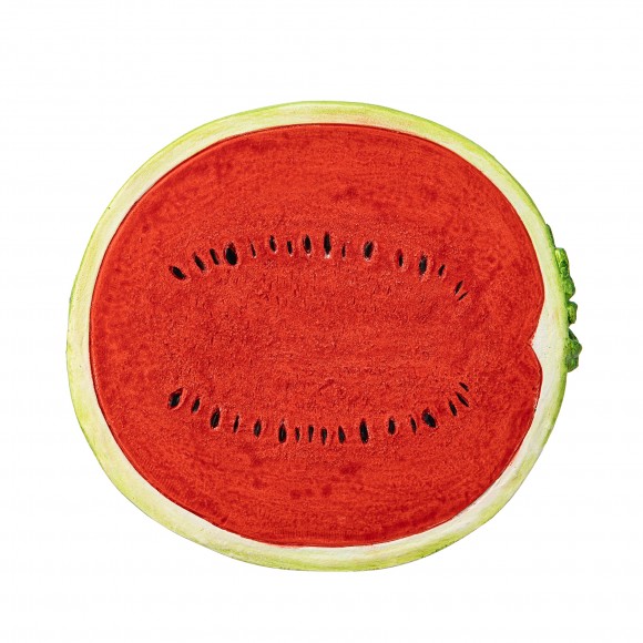 Glitzhome Glitzhome 12.5"H MGO Novelty Pig Hold A Watermelon Decorative Garden Stool Or Planter Stand