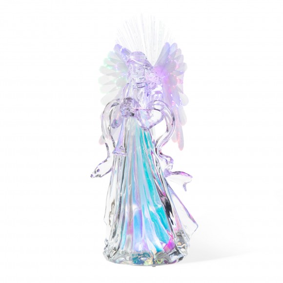 glitzhome Glitzhome 12"H Acrylic LED Color Changing Lighted Tabletop Angel Figurine