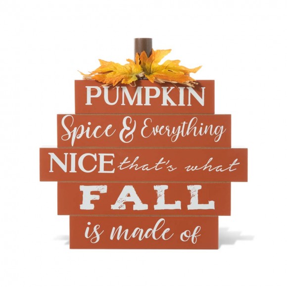 glitzhome Glitzhome 12"H Fall Wooden Pumpkin Table Sign Decor