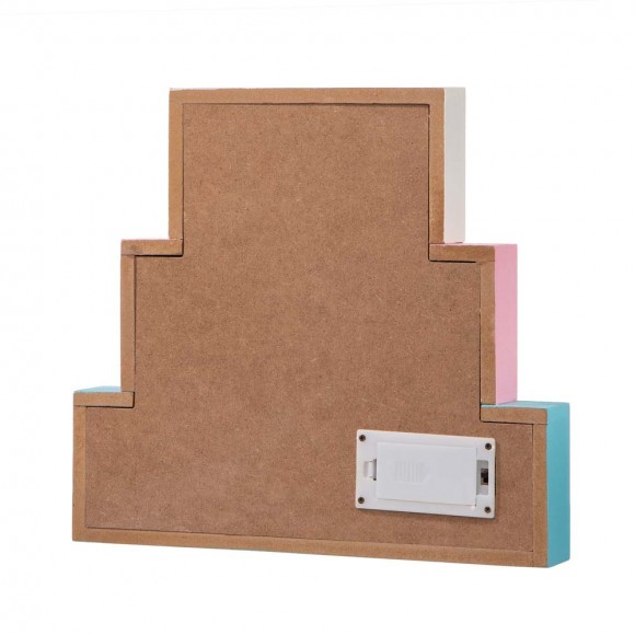 Glitzhome Glitzhome 12"L Easter LED Lighted Wooden/Metal Block Word Sign (14 Bulbs)