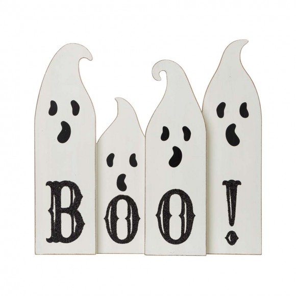 Glitzhome Glitzhome 12"L Halloween Wooden Ghost Table Decor