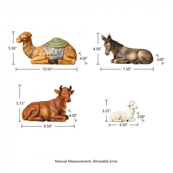 Glitzhome Glitzhome 12 Piece Oversized Resin Nativity Figurine Sets