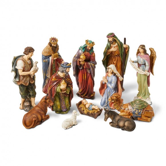 glitzhome Glitzhome 12 Piece Oversized Resin Nativity Figurine Sets